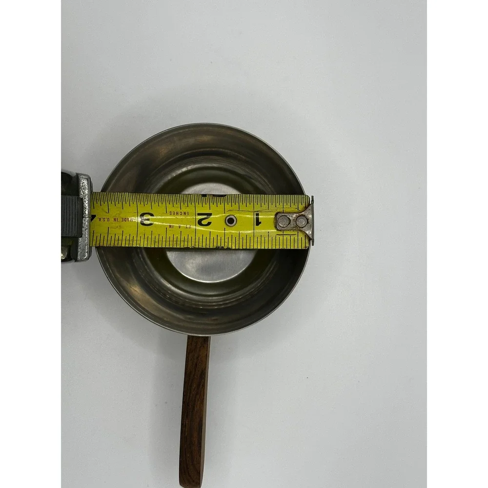 Lundtofte Denmark Stainless Steel Butter Warmer Wood Handle Mid Century Modern